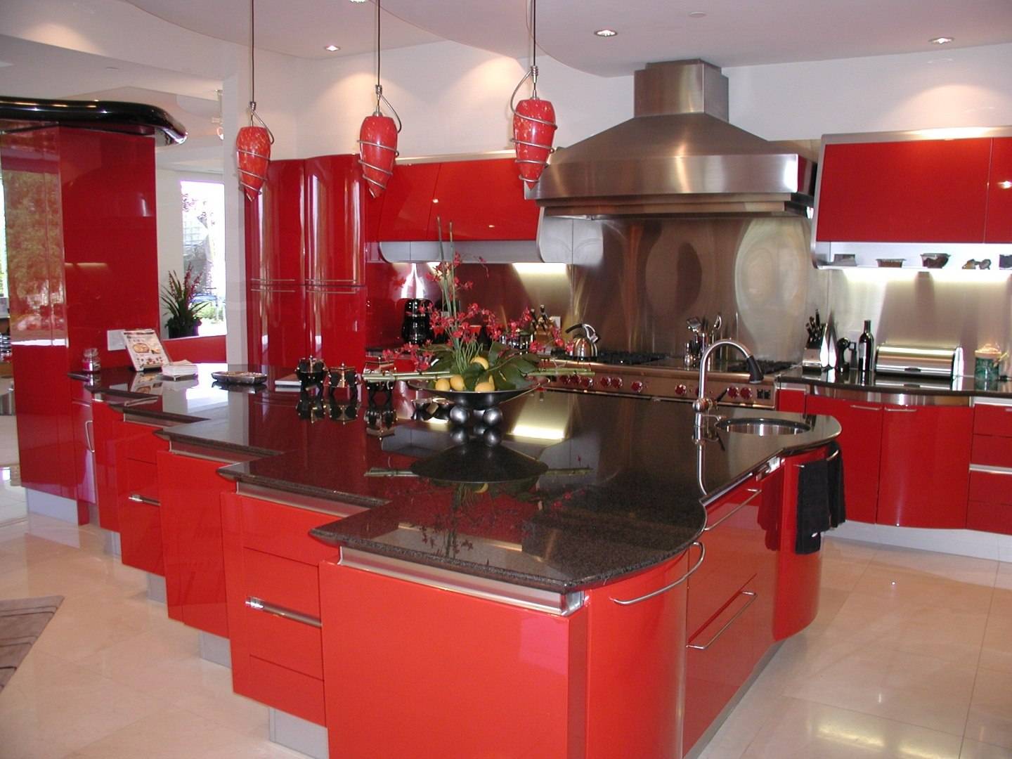 The Ferrari Red Kitchen Mansion