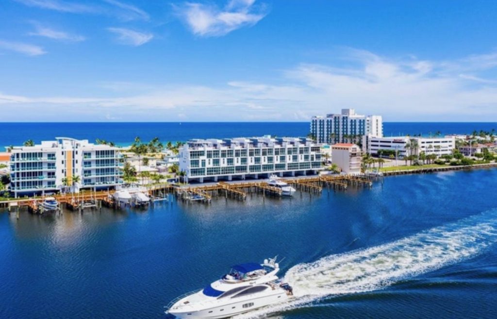 South Florida luxury community aerial view