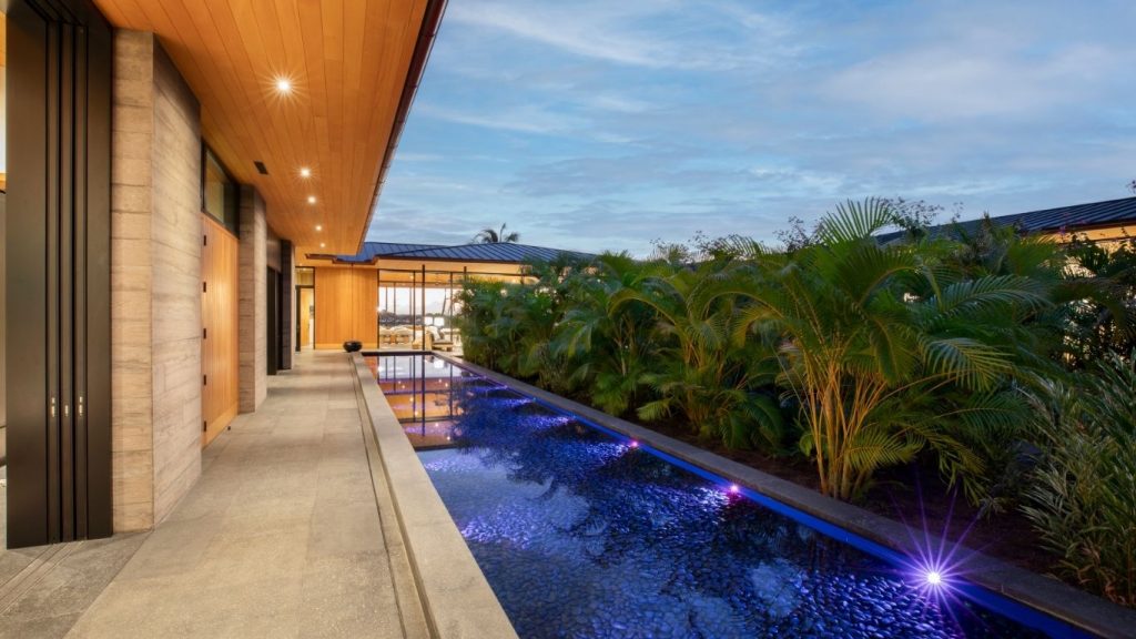Primary suite with ocean views at Kohanaiki estate
